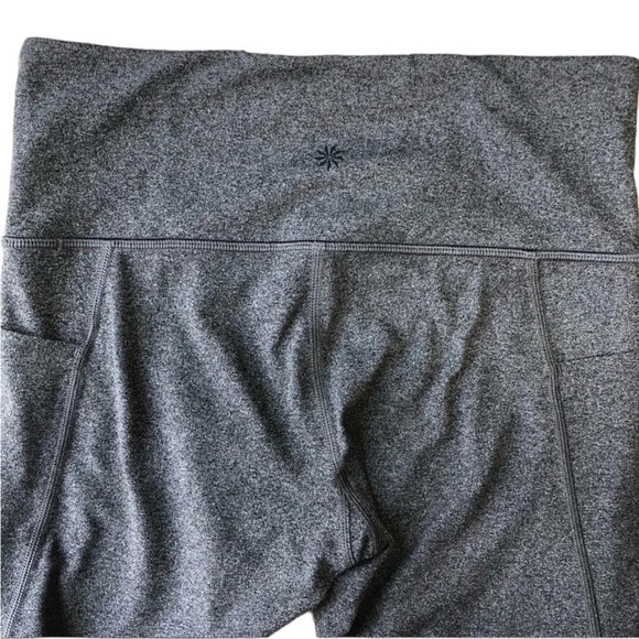 Athleta Cropped Leggings Side Pockets Gray Small - Picture 8 of 10